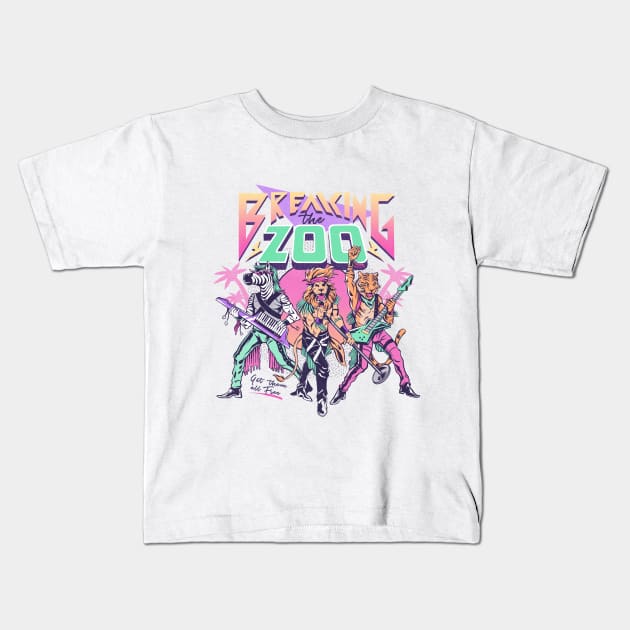 Breaking the Zoo Kids T-Shirt by Ilustrata